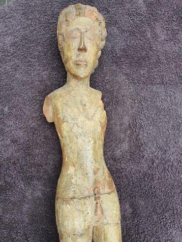 Sculpture, Corpus Christi XVeme - 53 cm - Bois polychrome