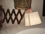 Lampe ciseaux - Lampe vintage avec bras à ciseaux. - Bois,