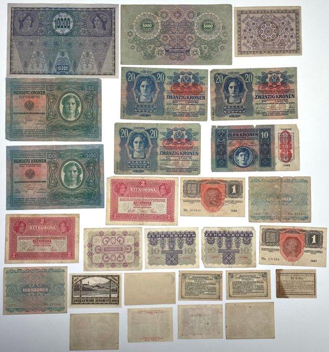 Bulgarije, Hongarije, Oostenrijk, Roemenië. - 103 banknotes, Postzegels en Munten, Bankbiljetten | Europa | Niet-Eurobiljetten