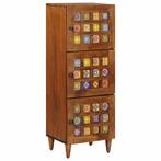 vidaXL Highboard Walnotenhout 40 x 33 x 110 cm Massief Mango, Huis en Inrichting, Verzenden, Nieuw