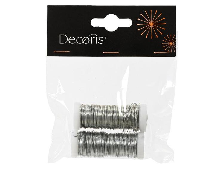 Zilverdraad op rol 2*30 meter 0.3mm metaaldraad set van 2, Huis en Inrichting, Woonaccessoires | Kunstplanten en Kunstbloemen