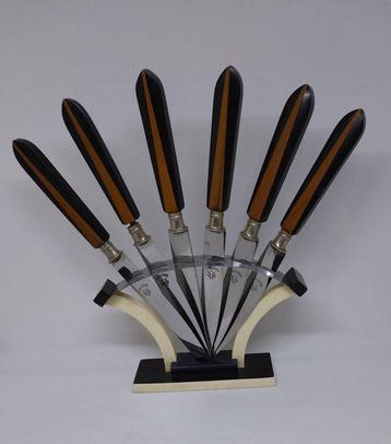 Ménagère - Bakélite - Ensemble de couteaux à fruits Art Déco