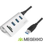 LogiLink - USB 3.0, 3-port hub, with card reader and, Computers en Software, USB Sticks, Verzenden, Nieuw