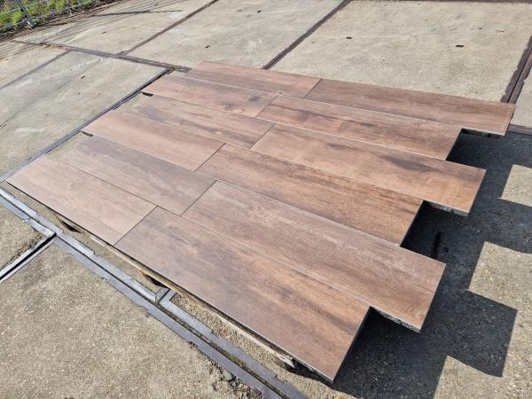 Veiling - 30,24 M2 Keramische Tegel Houtlook 30x120x4 Cm, Tuin en Terras, Tegels en Klinkers, Nieuw