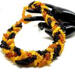 Gros collier choker en ambre baltique naturel, 69,8 g -