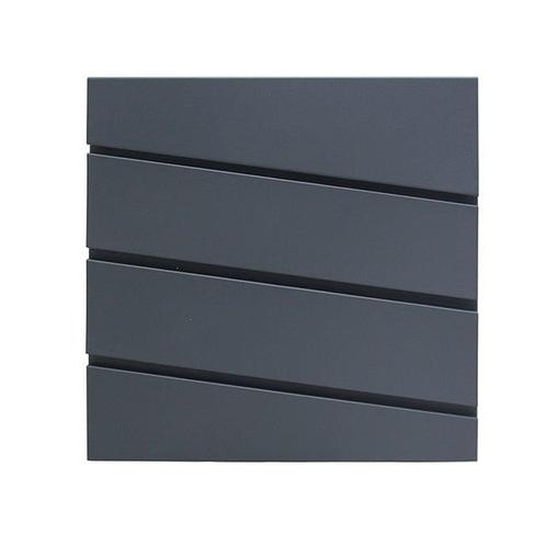 Design Brievenbus RVS Antraciet - 37x37 cm - Met Krantenv..., Tuin en Terras, Brievenbussen, Inbouw, Nieuw, Wandbrievenbus, Ophalen of Verzenden