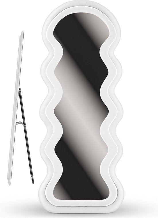 2dekans | OUD Mirlux Wavy Teddy Spiegel - Passpiegel -, Huis en Inrichting, Woonaccessoires | Spiegels, Ophalen of Verzenden