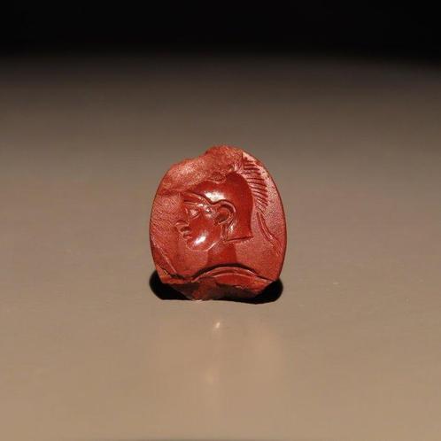 Oud-Romeins Jasper Diepdruk met afbeelding van Mars. 1e-3e, Verzamelen, Mineralen en Fossielen