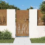 vidaXL Poort 85x175 cm grasontwerp cortenstaal, Tuin en Terras, Tuinpoorten, Verzenden, Nieuw