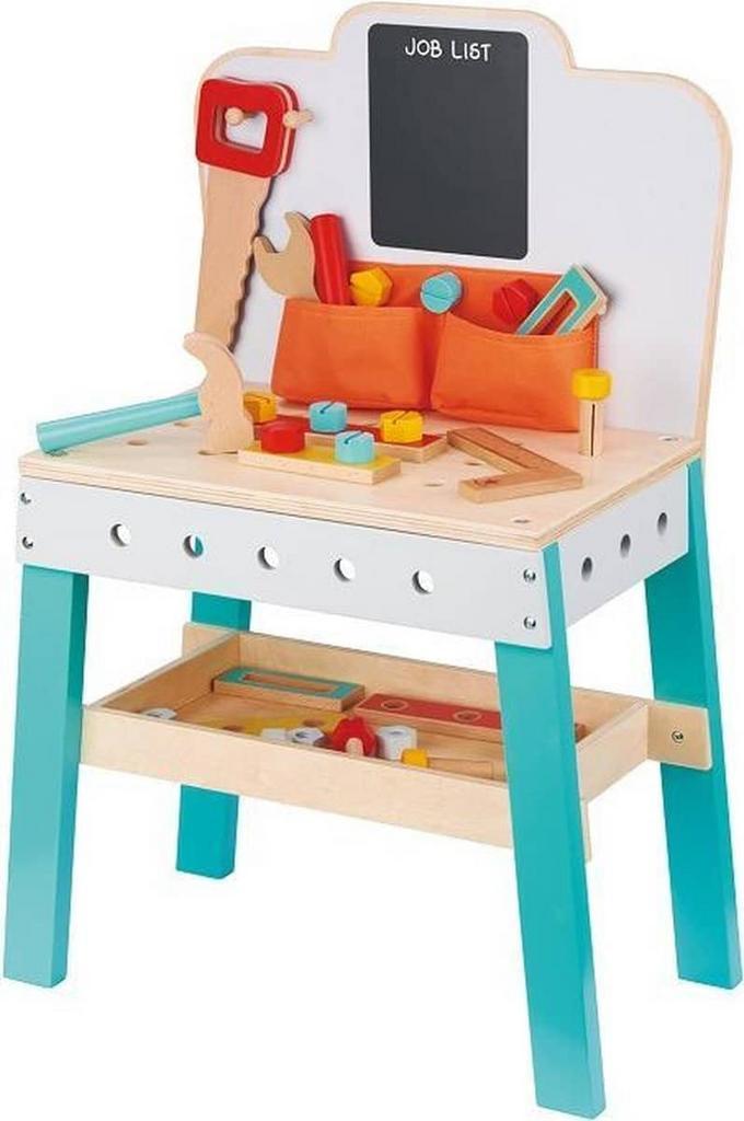 Lelin Toys - Houten Speelgoedwerkbank Inclusief Accessoires, Doe-het-zelf en Bouw, Werkbanken, Nieuw, Verzenden