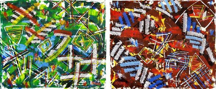 ACA (Angelo Calabria) - Elaborazione 2846/2849 (Chroma II), Antiek en Kunst, Kunst | Schilderijen | Modern