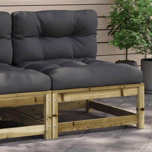 vidaXL Tuinbank zonder armleuningen met kussens hout, Tuin en Terras, Tuinsets en Loungesets, Nieuw, Verzenden