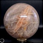 Lila-perzik maansteen bol – Een magisch juweel vol licht,