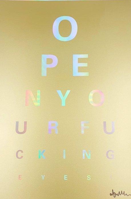 Alex Bucklee (XX-XXI) - Alex Bucklee Eye Test Gold & Raimbow, Antiek en Kunst, Kunst | Schilderijen | Modern