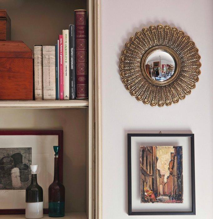 Wandspiegel- Witchs Eye / Butler - Glas, Hars - Convexe, Antiek en Kunst, Curiosa en Brocante