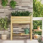vidaXL Hoge Plantenbak met plank Bruin 85,5 x 46,5 x 96 cm, Tuin en Terras, Verzenden, Nieuw