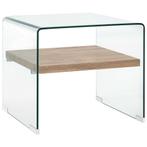 vidaXL Salontafel 50x50x45 cm gehard glas transparant, Huis en Inrichting, Tafels | Salontafels, Verzenden, Nieuw