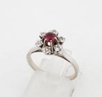 Zonder Minimumprijs - Ring - 18 karaat Witgoud Robijn -, Nieuw