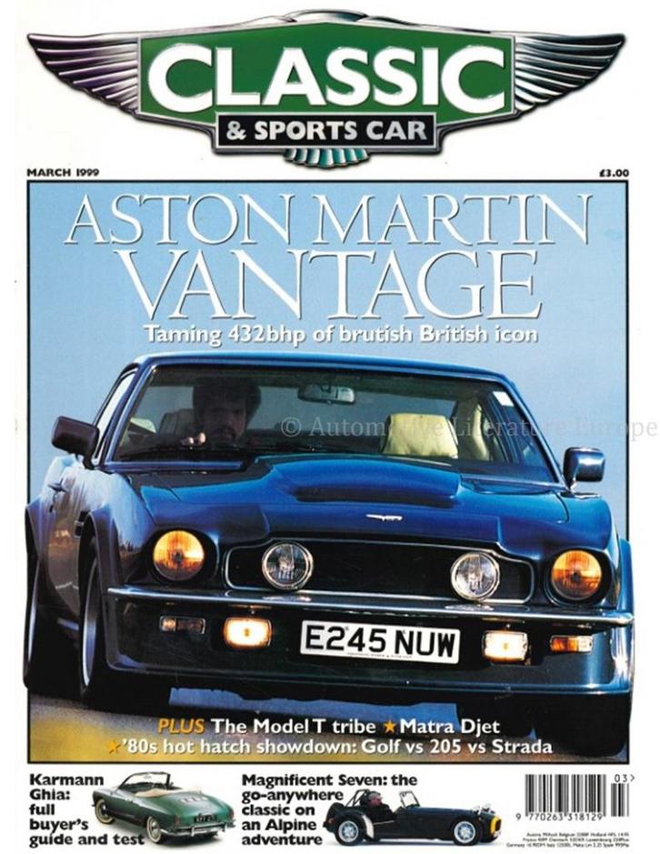 1999 CLASSIC AND SPORTSCAR MAGAZINE (03) MAART ENGELS, Boeken, Auto's | Folders en Tijdschriften