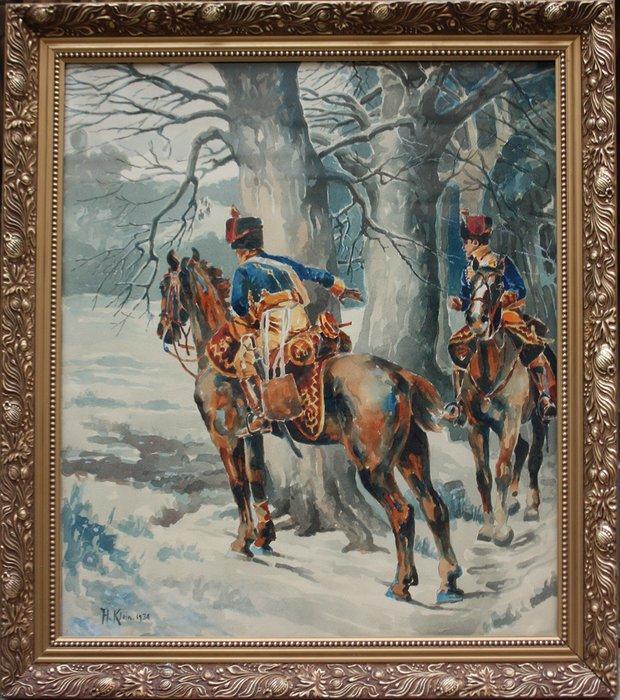 Hugo Klein ((1866-1932), Pupil of Wojcech Kossak in Cracow -, Antiek en Kunst, Kunst | Schilderijen | Klassiek