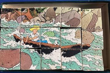 Tintin Puzzle - Cubes Timbres Tintin - 1956