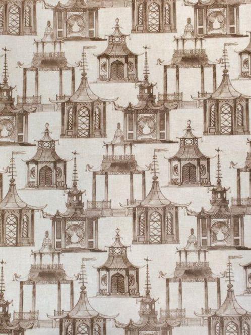 PAGODE DORIENTE - Velours Élégant en Édition Limitée -, Antiek en Kunst, Antiek | Tapijten, Tafelkleden en Textiel