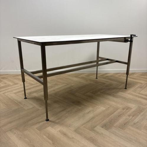 Tweedehands Ergo Swiss  Zit-sta werkbank, 200x100 cm, Huis en Inrichting, Tafels | Eettafels, Gebruikt