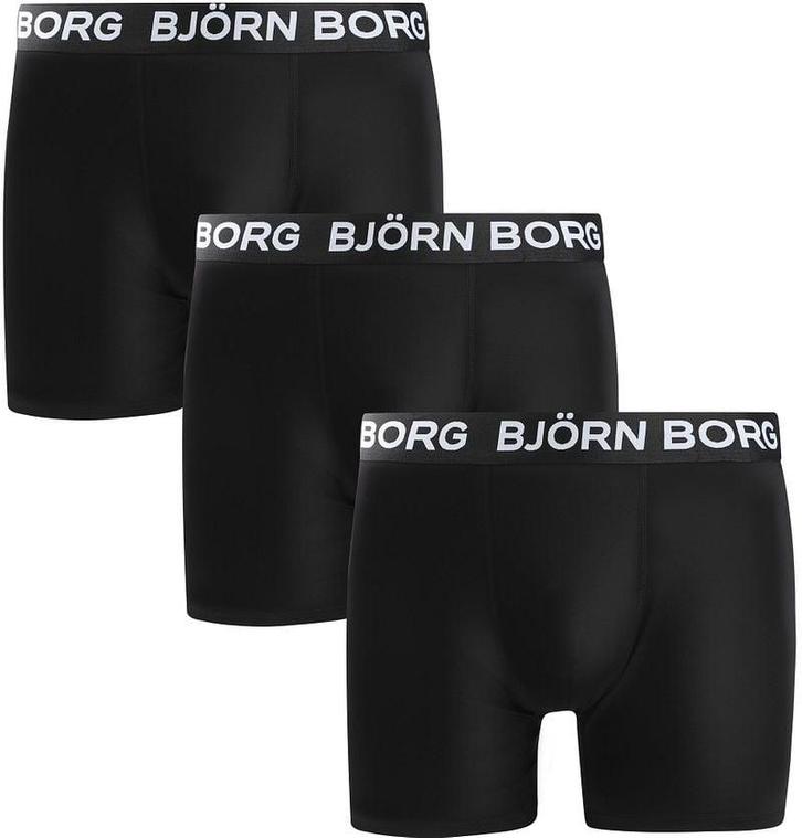 Bjorn Borg Sports Boxers 3-Pack Zwart maat S Heren, Kleding | Heren, Ondergoed, Zwart, Boxer, Verzenden