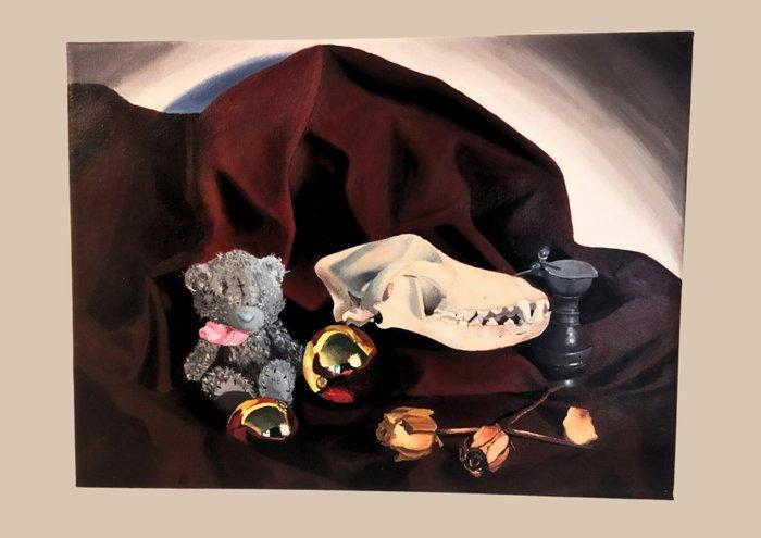 Raida Zhuravleva (XXI) - Vanitas stilleven, Antiek en Kunst, Kunst | Schilderijen | Klassiek