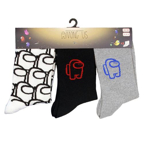 Among Us Outline 3 Pack Sokken - Officiële Merchandise, Kinderen en Baby's, Kinderkleding | Schoenen en Sokken