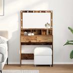 vidaXL Kaptafel met lade Oud hout 80 x 41 x 134.5 cm Bewerkt, Verzenden, Nieuw