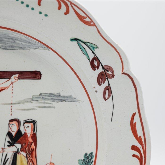Creamware bord religieus, circa 1800, Engeland - Aardewerk -, Antiek en Kunst, Kunst | Niet-Westerse kunst