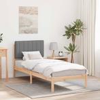vidaXL Bedframe met Gevoerde Hoofdbord Lichtgrijs 80 x 200, Huis en Inrichting, Slaapkamer | Bedden, Verzenden, Nieuw
