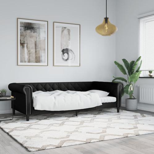 vidaXL Slaapbank 90x200 cm kunstleer zwart, Huis en Inrichting, Slaapkamer | Bedden, Nieuw, Verzenden
