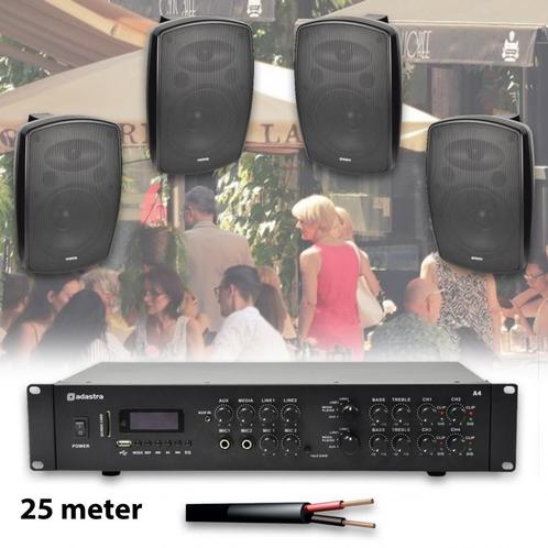 Adastra Terras Set 4x BH8 Speaker + A4 Versterker + 25mtr, Audio, Tv en Foto, Luidsprekerboxen