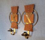 Dahlquist - Kandelaar - hout en messing - Twee wand