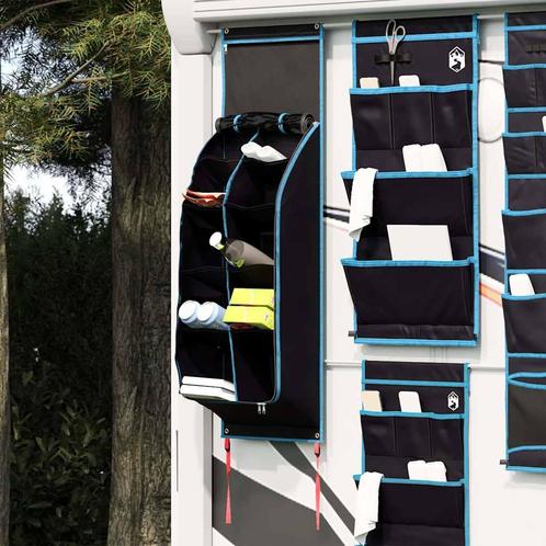 vidaXL Opbergzak met opslag Zwart, Blauw 140 x 40 cm oxford, Caravans en Kamperen, Tentaccessoires, Nieuw, Verzenden