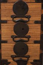 armoire à documents du marchand - Fer, bois de Kiri, Antiek en Kunst