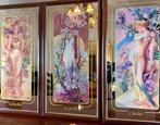 Alphonse Mucha (après) - Wandspiegel (4)- De Flowers (1898), Antiek en Kunst