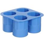 IJsblokjesvorm | BarUp | Siliconen | Blauw | 4, Verzenden, Nieuw in verpakking