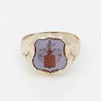 Ring - 14 karaat Geel goud - Lagensteen - Intaglio, Nieuw