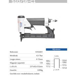 Kitpro basso s10/16-c1 tacker nietpistool op perslucht voor, Doe-het-zelf en Bouw, Gereedschap | Overige machines