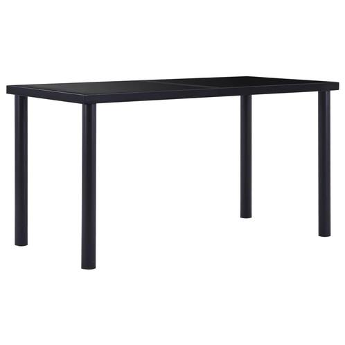 vidaXL Table Ã  manger Noir 140x70x75 cm Verre trempÃ©, Maison & Meubles, Tables | Tables à manger, Neuf, Envoi