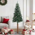 vidaXL Kerstboom met echt hout en sneeuw smal 150 cm groen, Verzenden, Nieuw