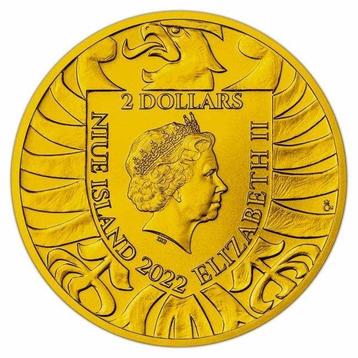 Niue. 2 Dollars 2022 1oz Niue Silver Czech Flag Lion 24k