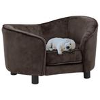 vidaXL Canapé pour chien Marron 69x49x40 cm Peluche, Dieren en Toebehoren, Verzenden