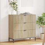 vidaXL Dressoir met lade Sonoma eiken 79.5 x 33 x 82 cm, Huis en Inrichting, Verzenden, Nieuw