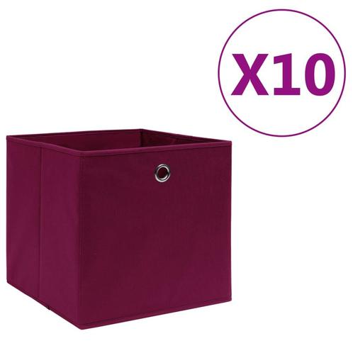 vidaXL Opbergboxen 10 st 28x28x28 cm nonwoven stof, Doe-het-zelf en Bouw, Kratten en Dozen, Nieuw, Verzenden
