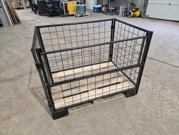 Pallet opzetrand 1200x800x965mm zwart gebruikt, Ophalen of Verzenden