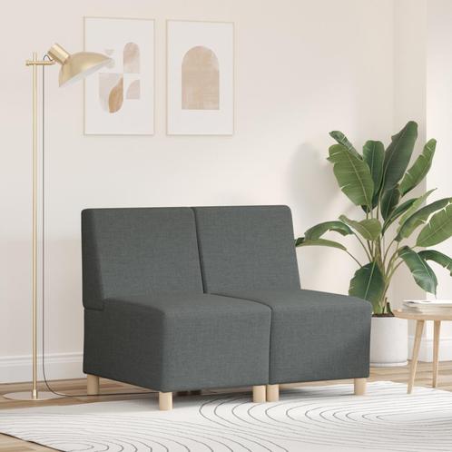 vidaXL Sofa Stoel Licht Grijs 55 cm Stof 2 pcs Donkergrijs, Huis en Inrichting, Zetels | Zetels, Nieuw, Verzenden
